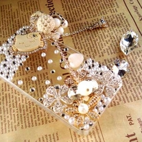 New Bling Crystal Sparkle Wooden Kitty iPhone 4/4S Case
