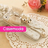 New Bling Crystal Sparkle Big Metallic Bow Rhinestones iPhone Case