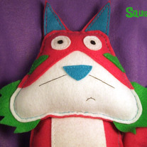 Felt Animal Decorative Pillow - Marty the Cat