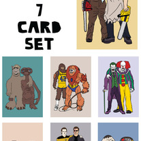 Best friends Blank (no text) 7 card set #2