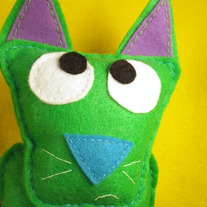 Cat, Felt Animal Decorative Plush - Donnie the Cat