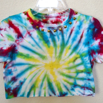 Studded Tie-Dye Crop Top