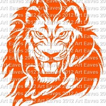 Lion Head Vinyl Decal