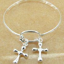 2 Charm Cross Bracelet