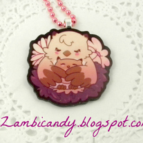 1.5 inch acrylic Owl hug necklace