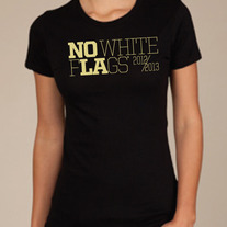 TG Black & Gold No White Flags Ladies Tee