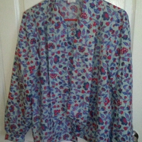 Lucky Winner Floral Pussy Bow Blouse Sz 13/14