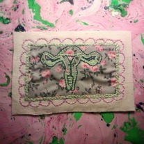 uterus - hand embroidered patch