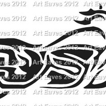 Tribal Motorcycle Vinyl Decal