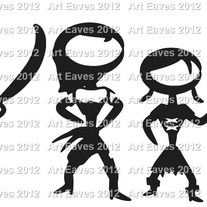 Pirate Stick Figure Family Car Decal Up to 5 Characters