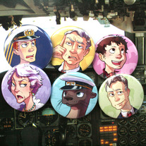 Cabin Pressure 38mm Badge Set (6)