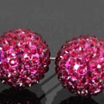 Fuschia Fireball Studs