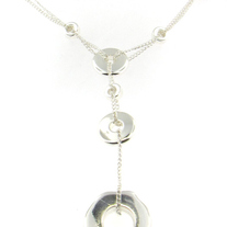 DOUBLE STRAND SILVER DROP NECKLACE
