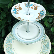  Triple Tiered Cake Stand - "My Blue Heaven" 