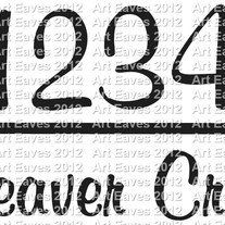 Personalized Mailbox Vinyl Decal One Side 