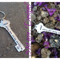 Aluminum hand stamped key
