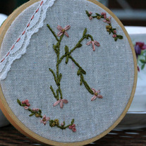 Custom "mini" Initial Hoop (natural color)