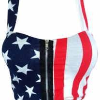 American Flag Crop Bralet Top