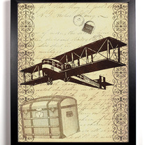 Image of Travel Airplane Ephemera Antique Illustration 8 x 10