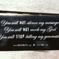Silence bumpersticker