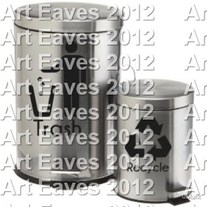 Recycle and Trash Can Vinyl Decal Set of 2