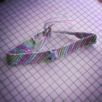 Cute Pastel Friendship Bracelet with Star