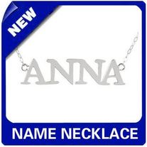 .925 BLOCK STYLE Sterling Silver Name Necklace Pendant