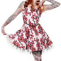 SYDIE SWEETHEART THOUSAND ROSES ROCKABILLY DRESS