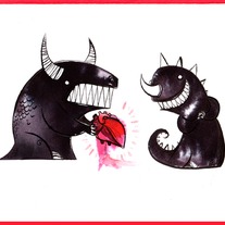 monster love greeting card