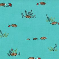 Fat Quarter-Little Apples Turtles in Aqua/1851312