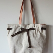 Linen Drawstring Tote - Mother's Day Special - Was $75 Now $60