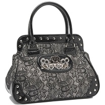 VEGAN ROCK REBELS BRASS KNUCKLES LACEY STYLE PURSE
