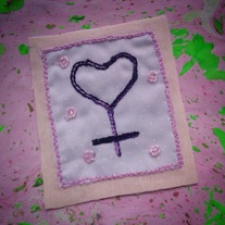 Femenine Symbol - Hand Embroidered Patch