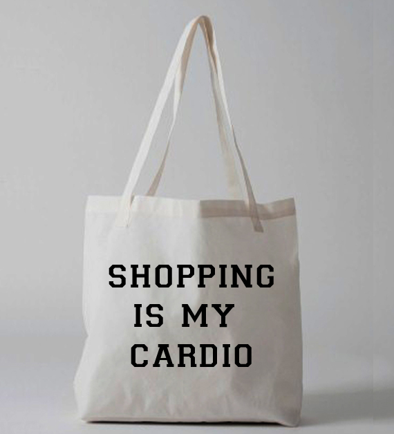 Shopping Is My Cardio Tote bag on Storenvy