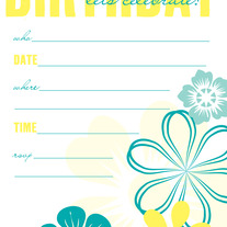 Birthday fill-ins | Blue Flowers