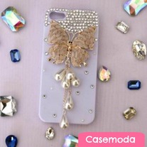 New Bling Sparkle Crystal Jewelry Butterfly Pearls Tassel iPhone 3GS iPhone 4 iPhone 5 Case Cover