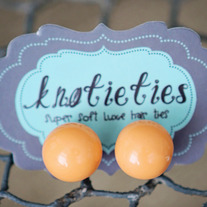 knotiegumball earrings - orange sherbert
