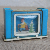 TV Snow Globe Souvenir Salt & Pepper Shaker