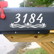 Fancy Flourish Mailbox Decal