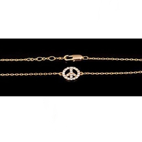 Peace Sign Bracelets - Gold