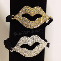 Glitter Lips Bracelet - Gold - Thumbnail 1