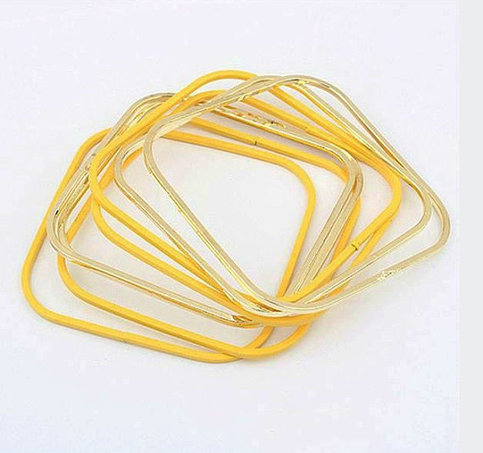 Yellow Neon Square Bangle