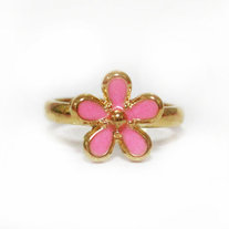 Flower Ring (Pink) - Silver