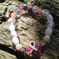 Pink Ribbon Stretch Bracelet