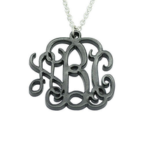 Acrylic Colors Monogram Personalized Necklace Pendant