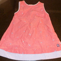 RED TOMMY HILFIGER DRESS SIZE 6-12 MONTHS