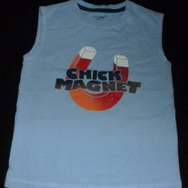 BABY GAP BLUE CHICK MAGNET TANK TOP SIZE 3T