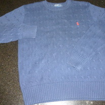 Navy Blue Sweater-Polo Ralph Lauren-Size Medium