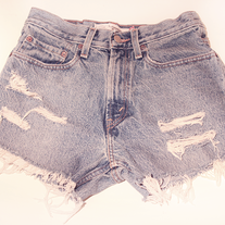 Levi's denim high waist shorts