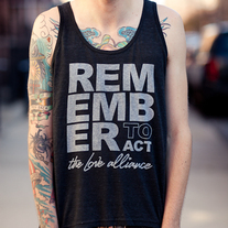 Tri-Blend Black Remember to Act Tank